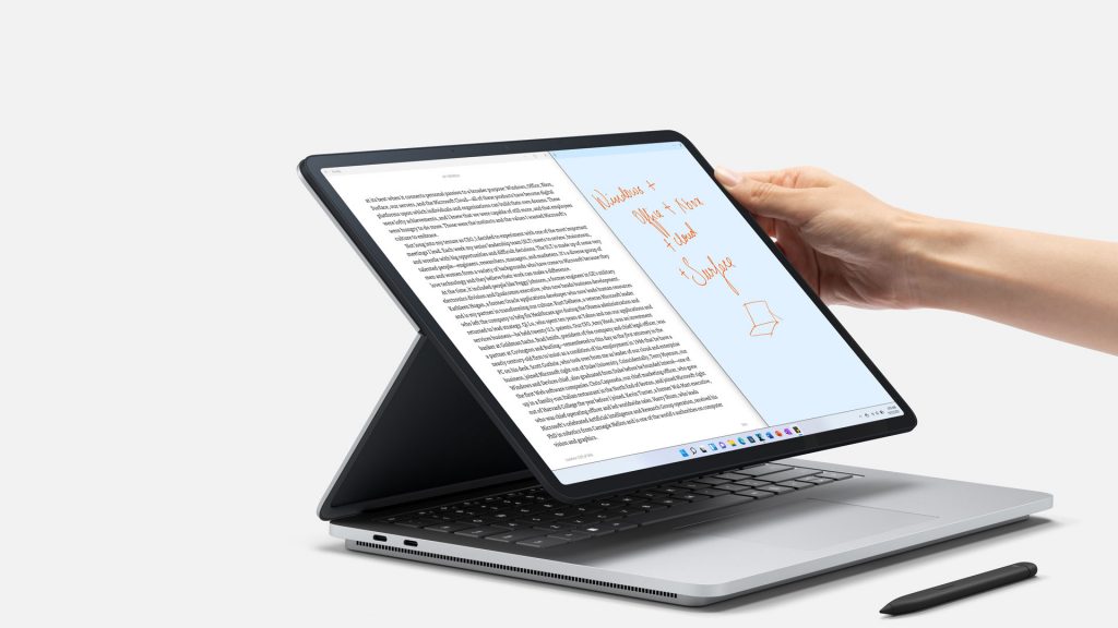 Document being displayed on a Surface device